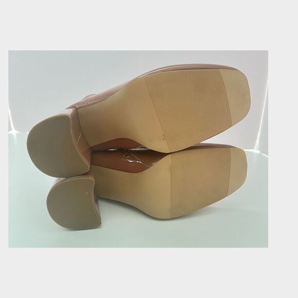 Madden Girl Patent Leather The While Ankle Boots  Sz 8 70s Hippie Coquette Boho - Picture 3 of 13